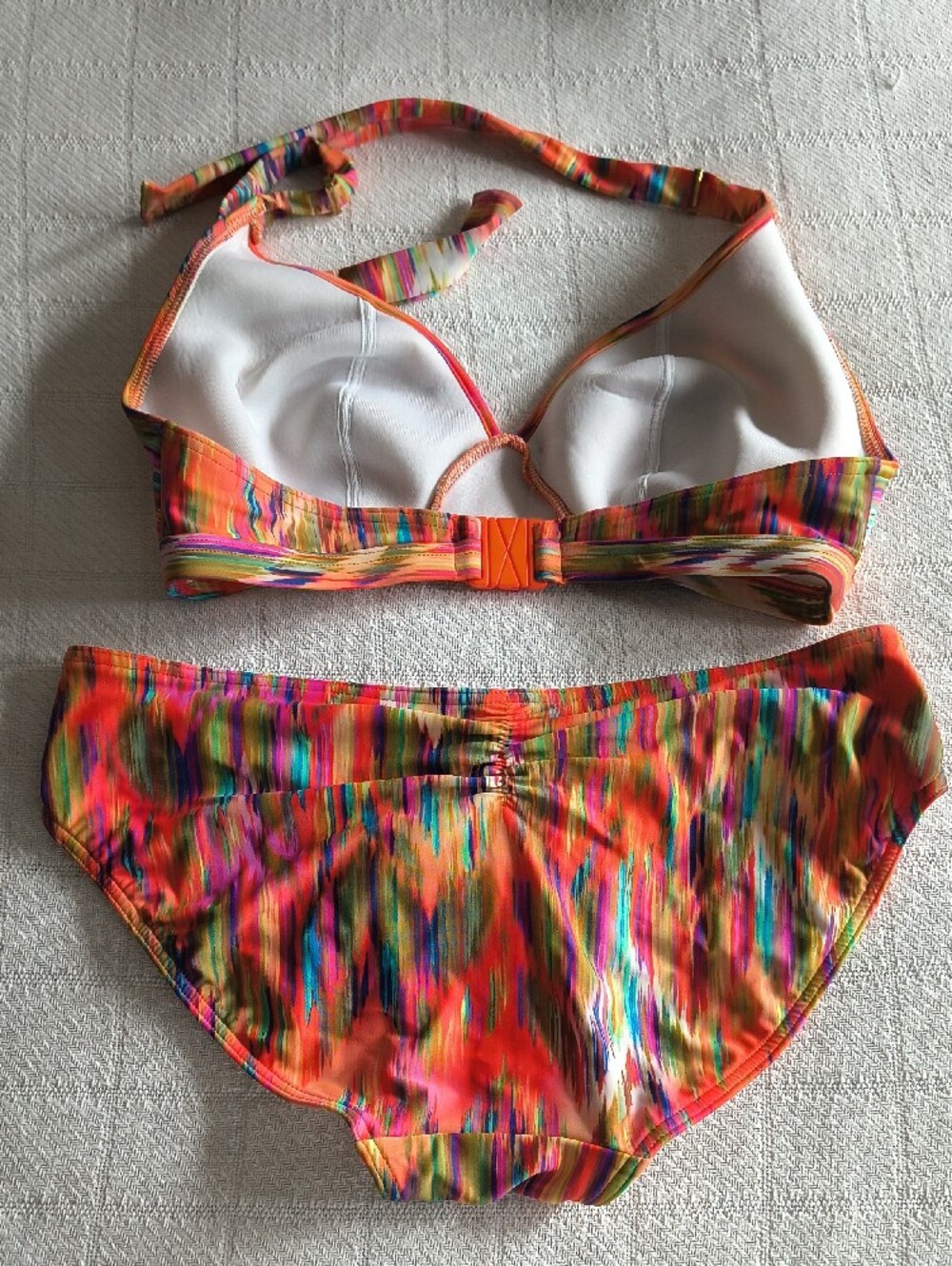 Freya Multicolor Brushstroke Bikini — Pink, Orange, Blue - Picture 4 of 6